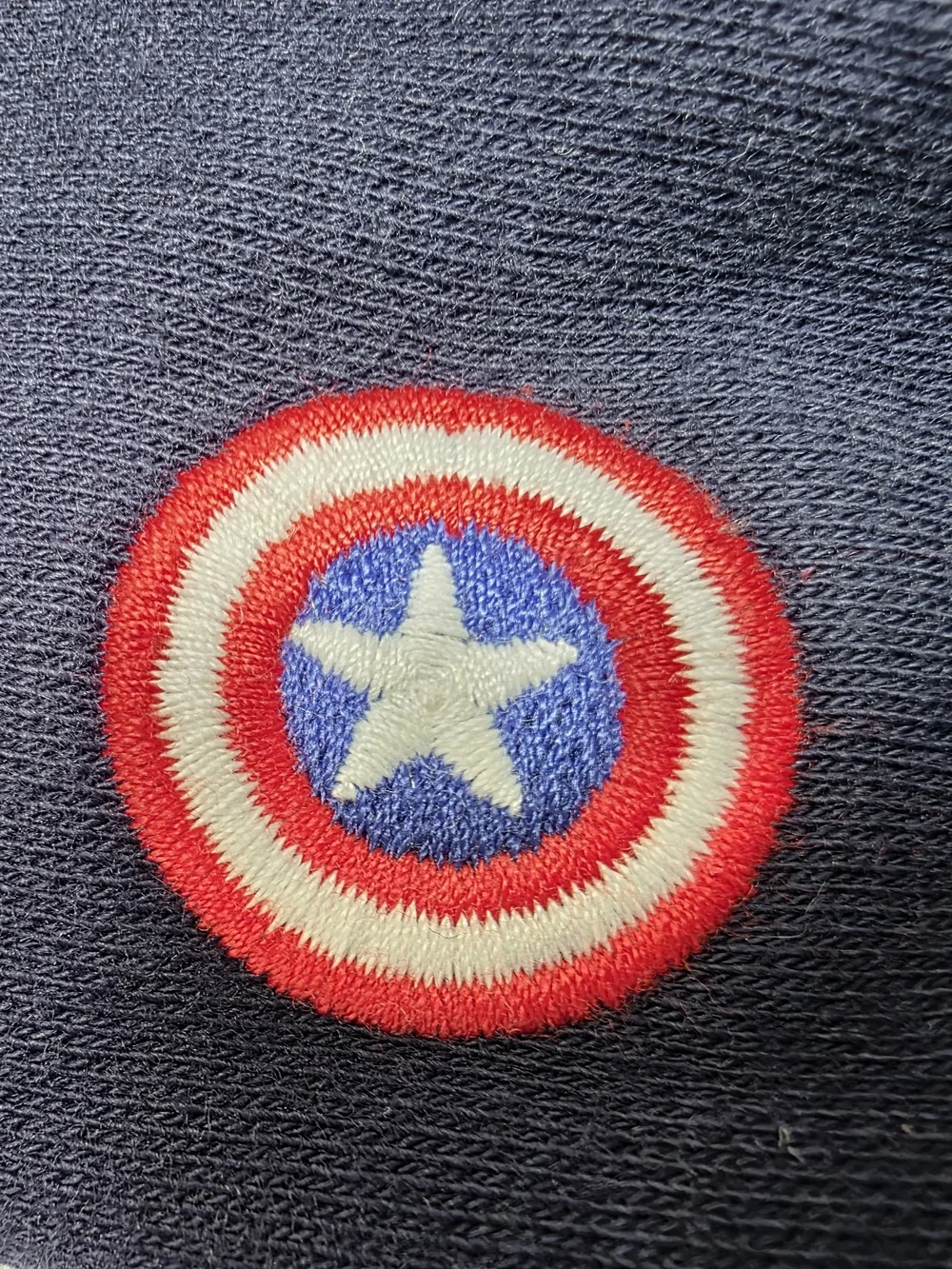 GAP Navy Crewneck Sweatshirt with Captain America Emblem - Kids